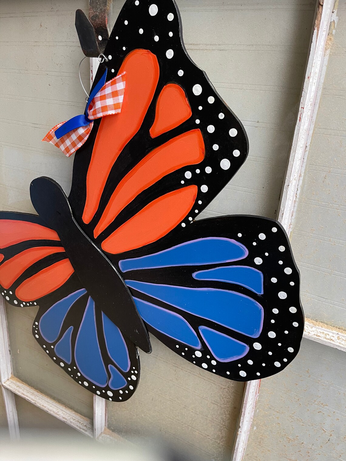 Butterfly Door Hanger Front Door Decor Spring Door Hanger Etsy