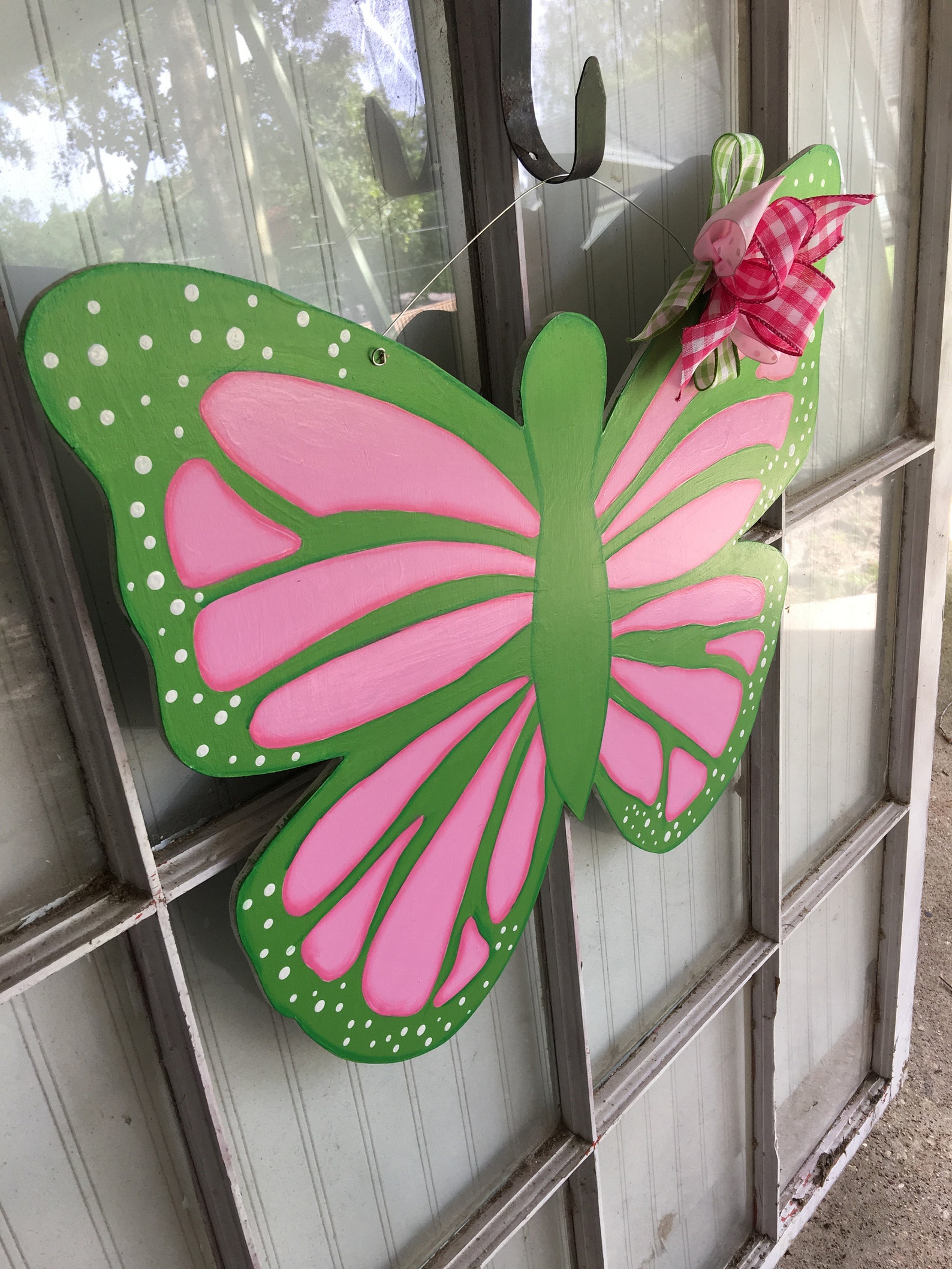 Butterfly Door Hanger Front Door Decor Spring Door Hanger Etsy