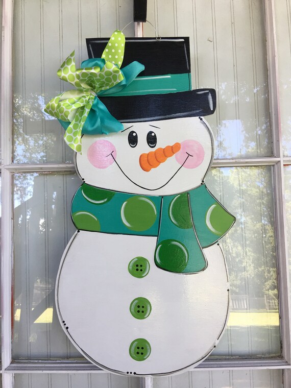 Front Door Decor Snowman Hanger Decorations Image 0