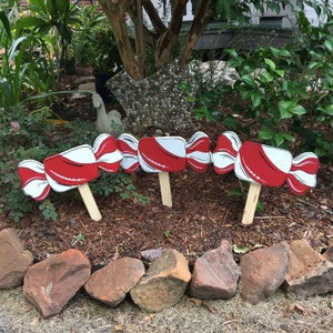 Christmas yard art, candy yard art,  wood yard art, Christmas decorations, custom yard art
