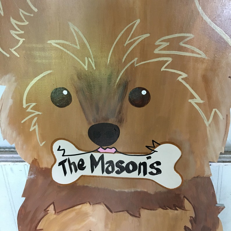 Front door decor Yorkie dog hanger Yorkie door hanger dog Etsy