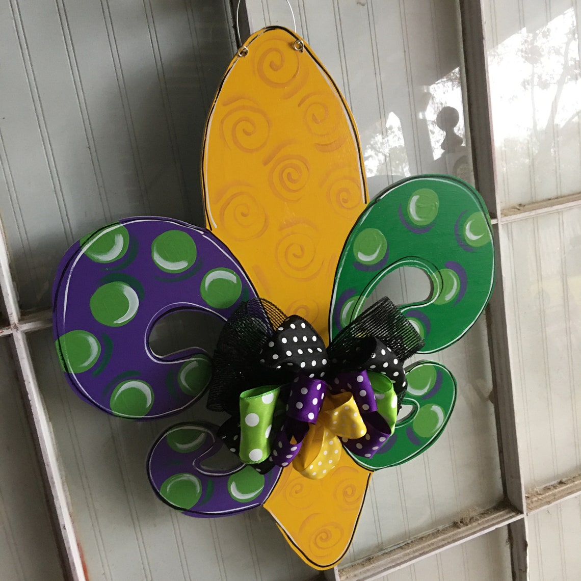 mardi gras door hanger