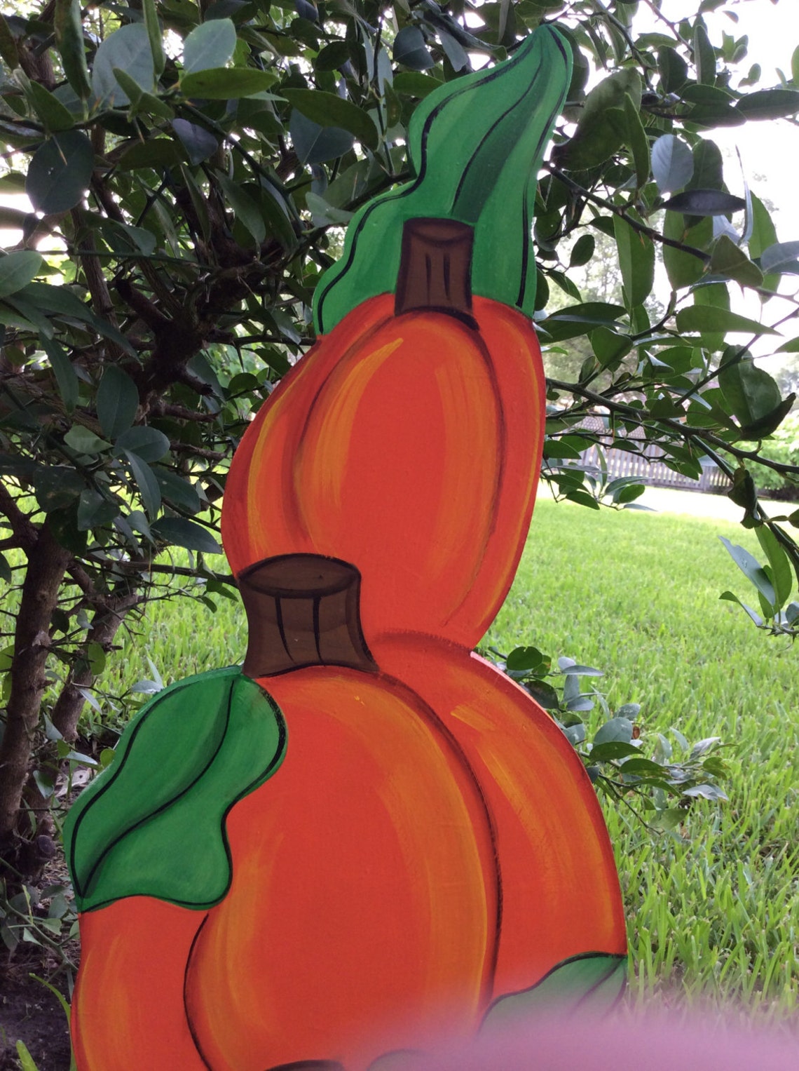 Fall yard art Pumpkin yard art wood yard art Etsy