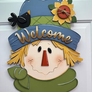 Scarecrow Door Hanger: Fall Front Door Decor, Autumn Decorations
