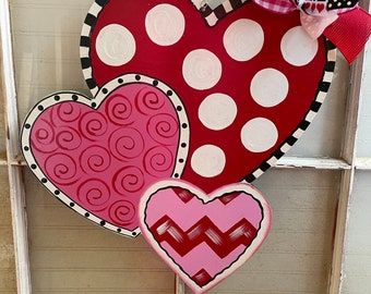 Valentine door hanger, Valentine door decor, front door decor, valentine door hanger