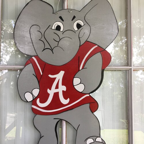 Front Door Decor Alabama Elephant Sports Decor Sports Etsy