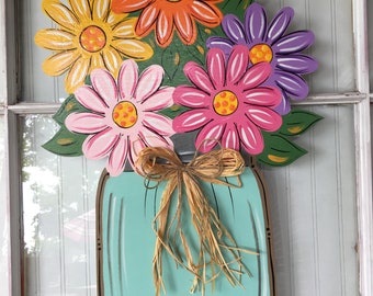 Front door decor, spring door hangers, summer decor, spring decorations, flower wreath, door wreath