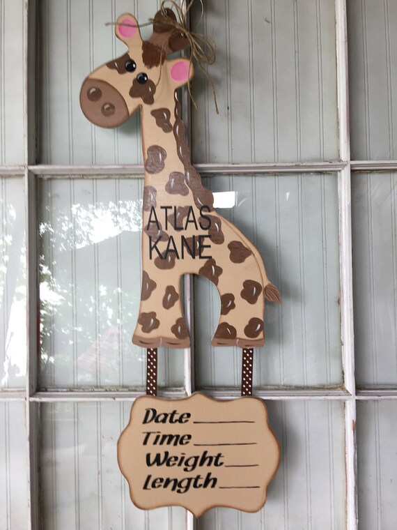 Custom Nursery Door Hanger Baby Shower Gift Baby Hospital Etsy
