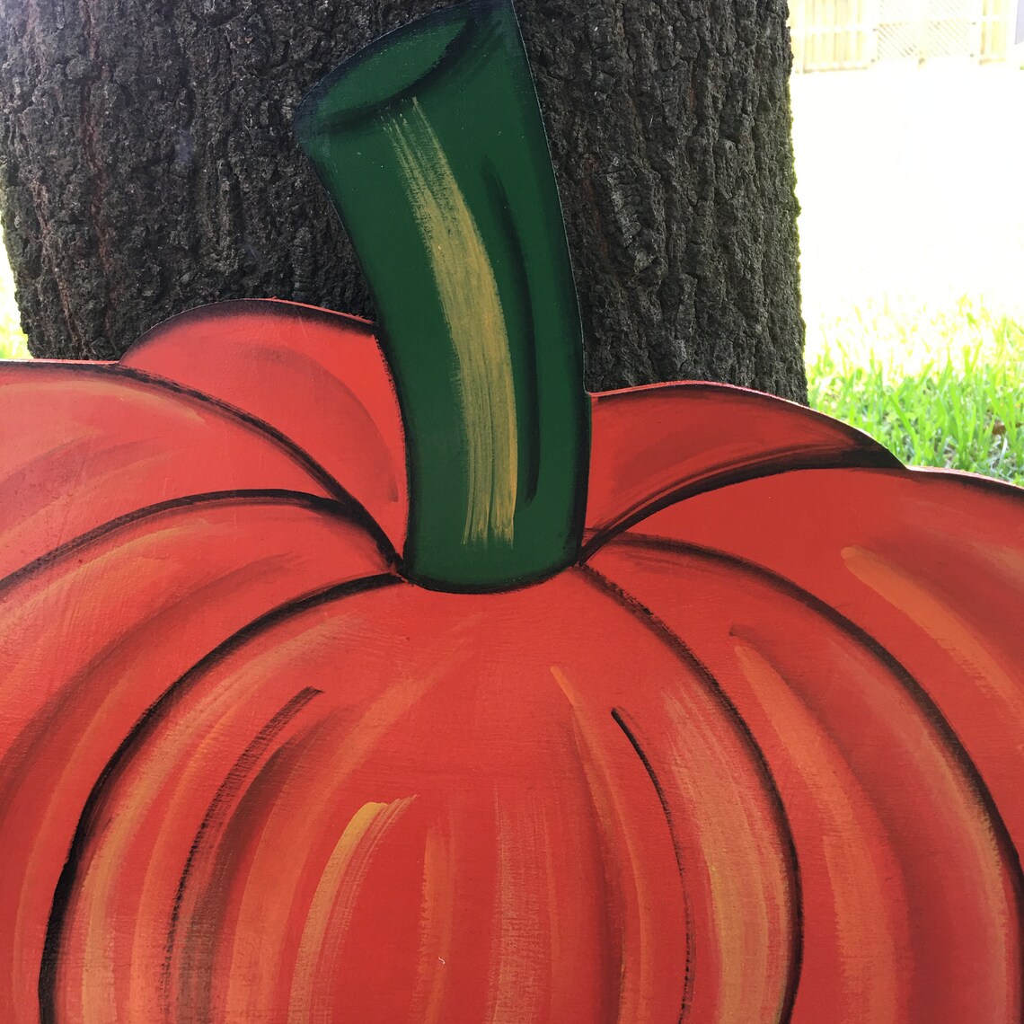 Pumpkin Yard Art Fall Yard Art Fall Decorations Wooden Yard Etsy