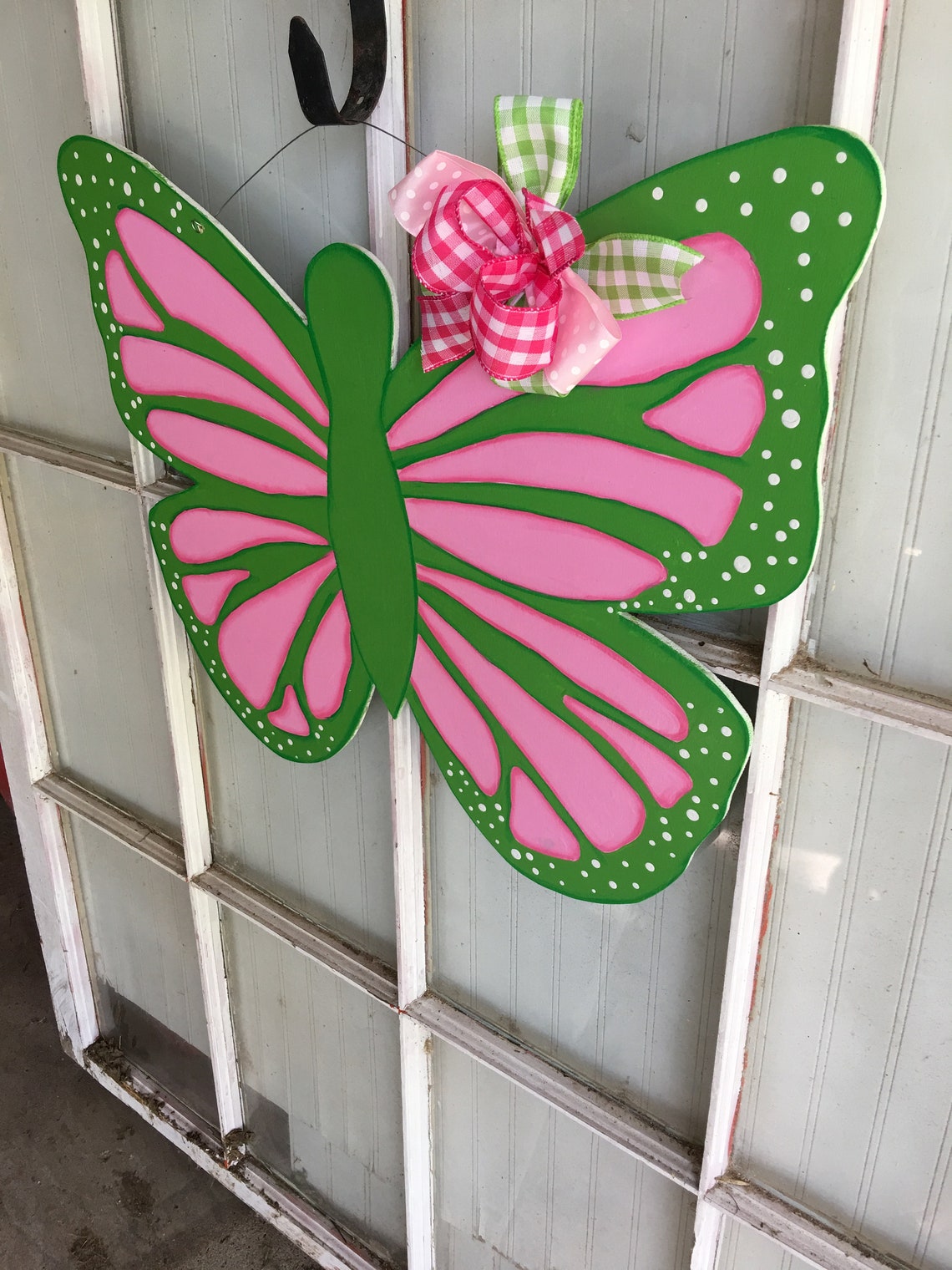 Butterfly Door Hanger Front Door Decor Spring Door Hanger Etsy