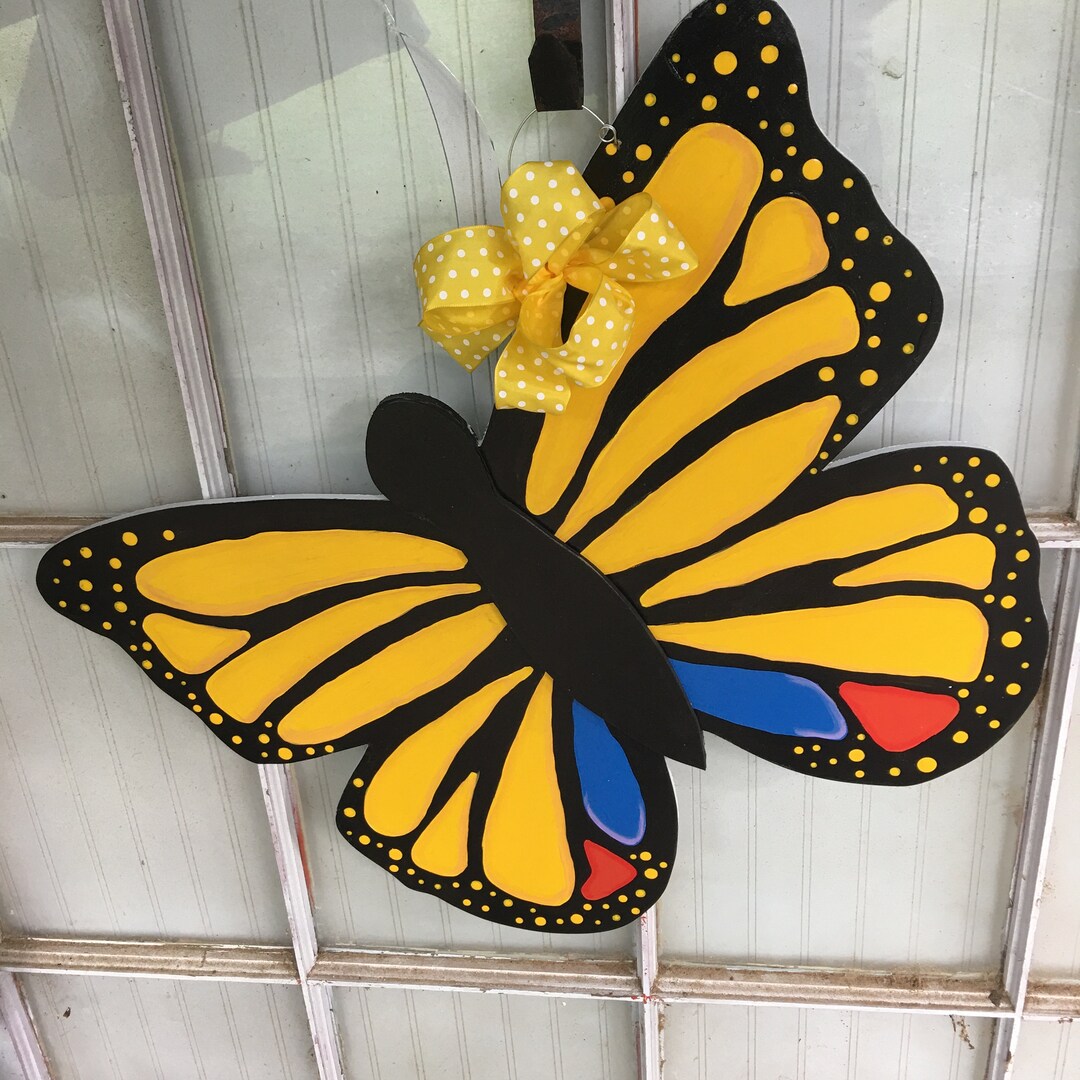 Butterfly Door Hanger, Front Door Decor, Spring Door Hanger, Summer