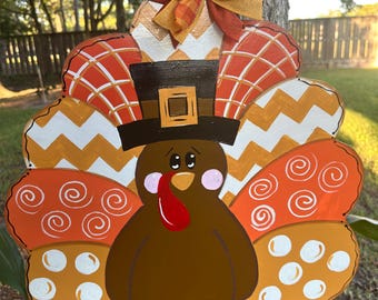 Front door decor, fall decorations, thanksgiving decor,  front door decorations, fall door hanger, Thanksgiving turkey door hanger.