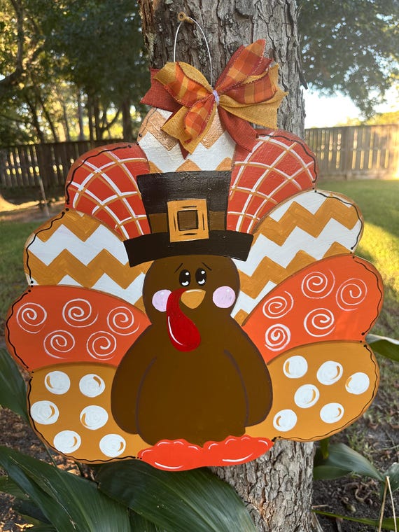 Front door decor, fall decorations, thanksgiving decor,  front door decorations, fall door hanger, Thanksgiving turkey door hanger.
