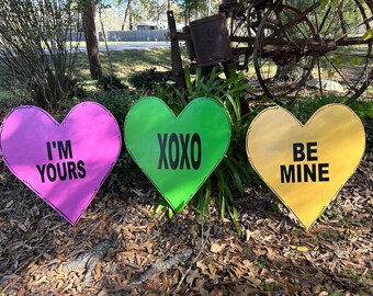 Valentine yard art, valentine decor, seasonal yard art,