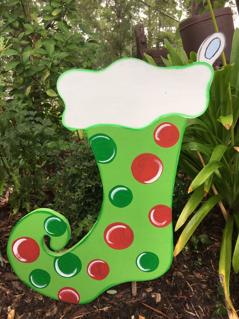 Christmas Yard Art Stockings Yard Art Christmas Decorations - Etsy