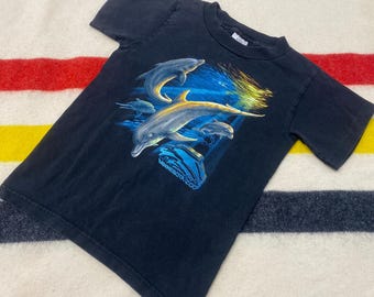 Camiseta negra para niños del zoológico de Minnesota de los años 90, talla M, hecha en EE. UU.