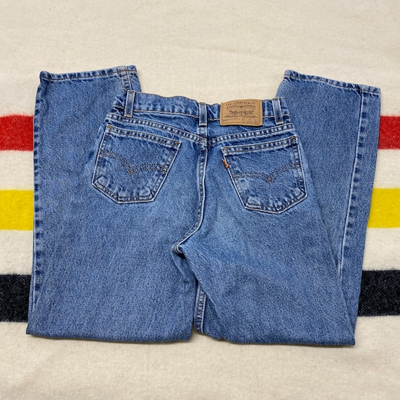 Sz 11 Vintage 90s Levi's 550 Relaxed Fit Kids Denim Jeans Made in