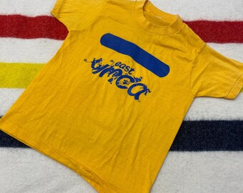 Sz 4T-5 80s East YMCA Toddler Yellow T Shirt USA Made
