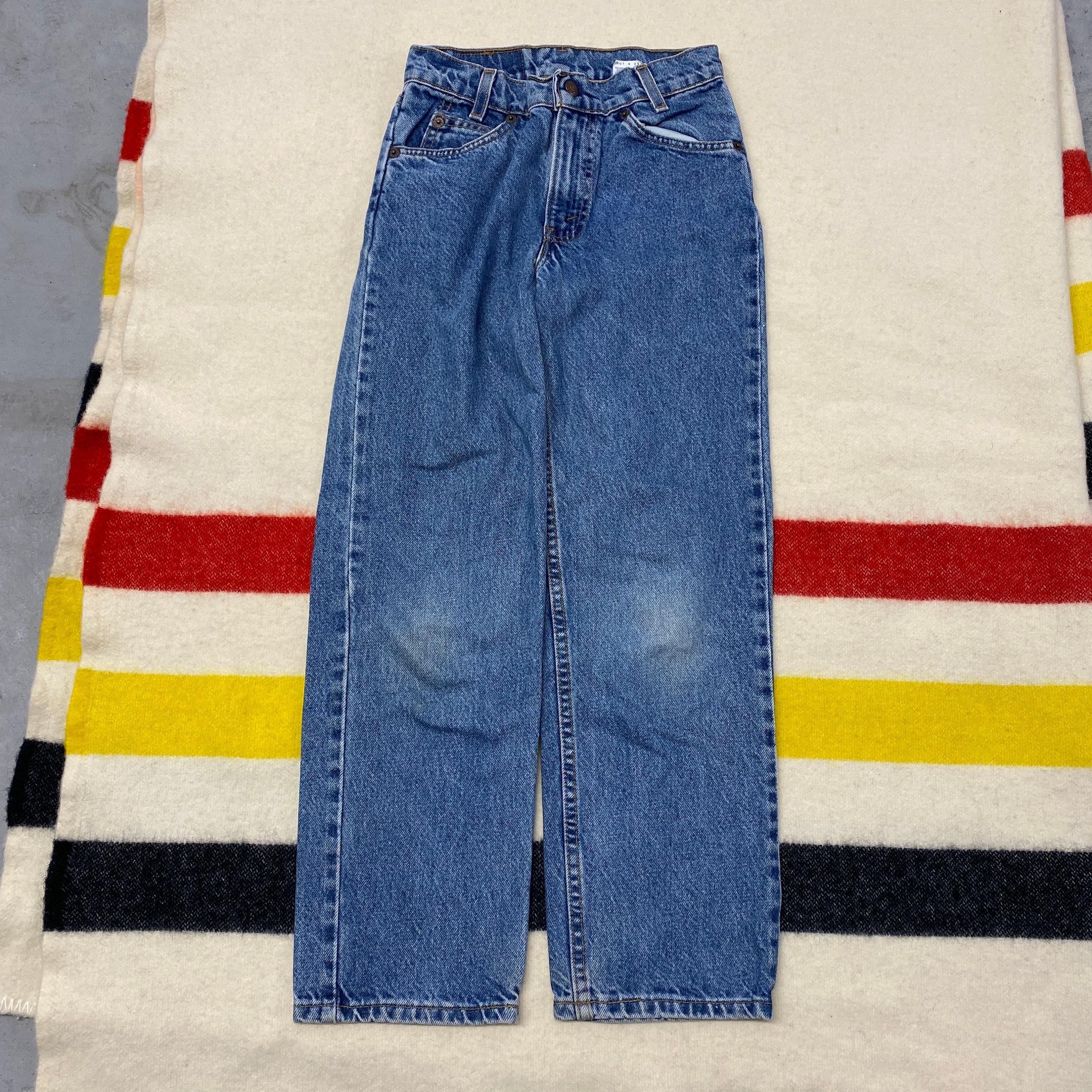 Sz 11 Vintage 90s Levi's 550 Relaxed Fit Kids Denim Jeans Made in