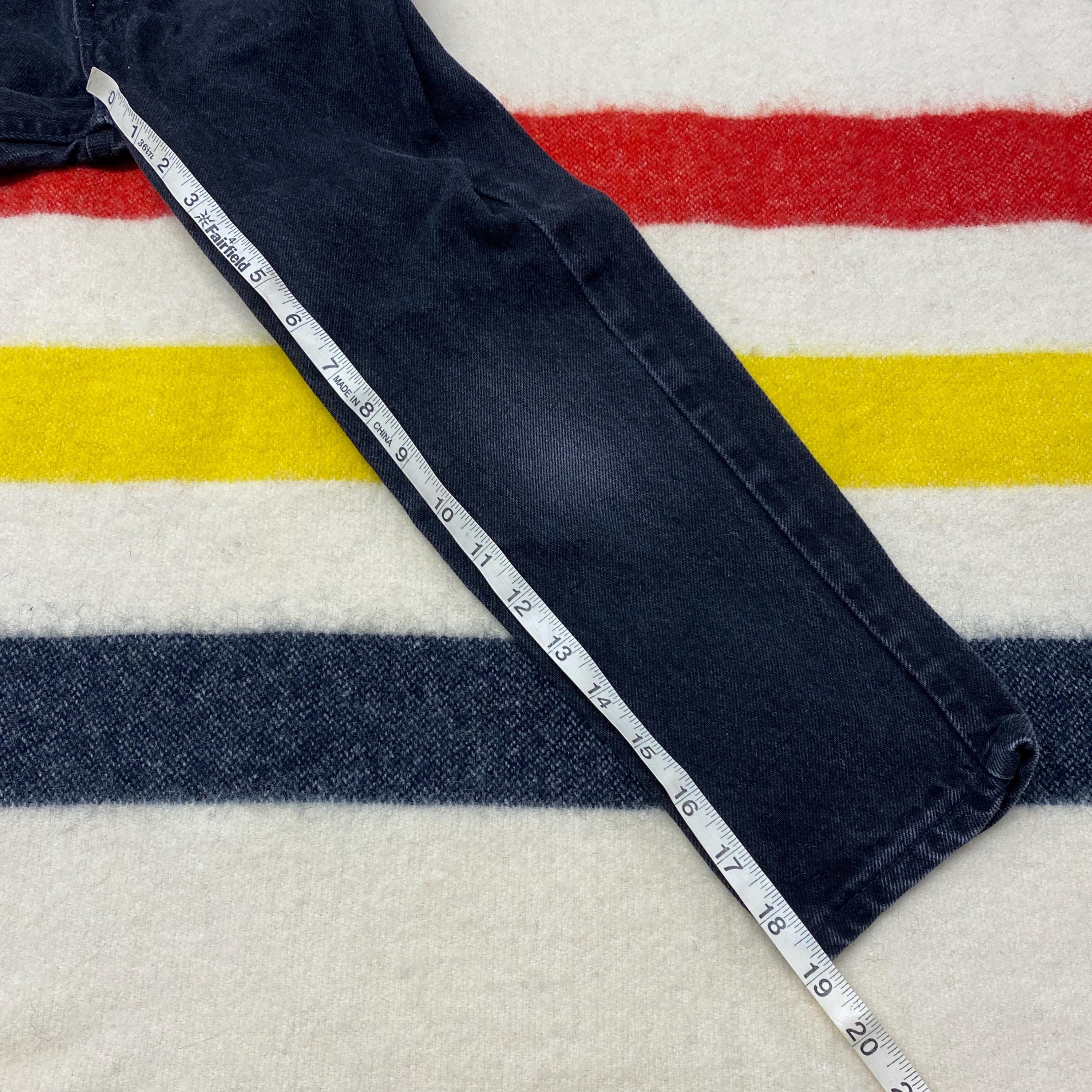 Sz 7 Slim Vintage 90s Kids Levi's 550 Relaxed Fit USA Made Jeans