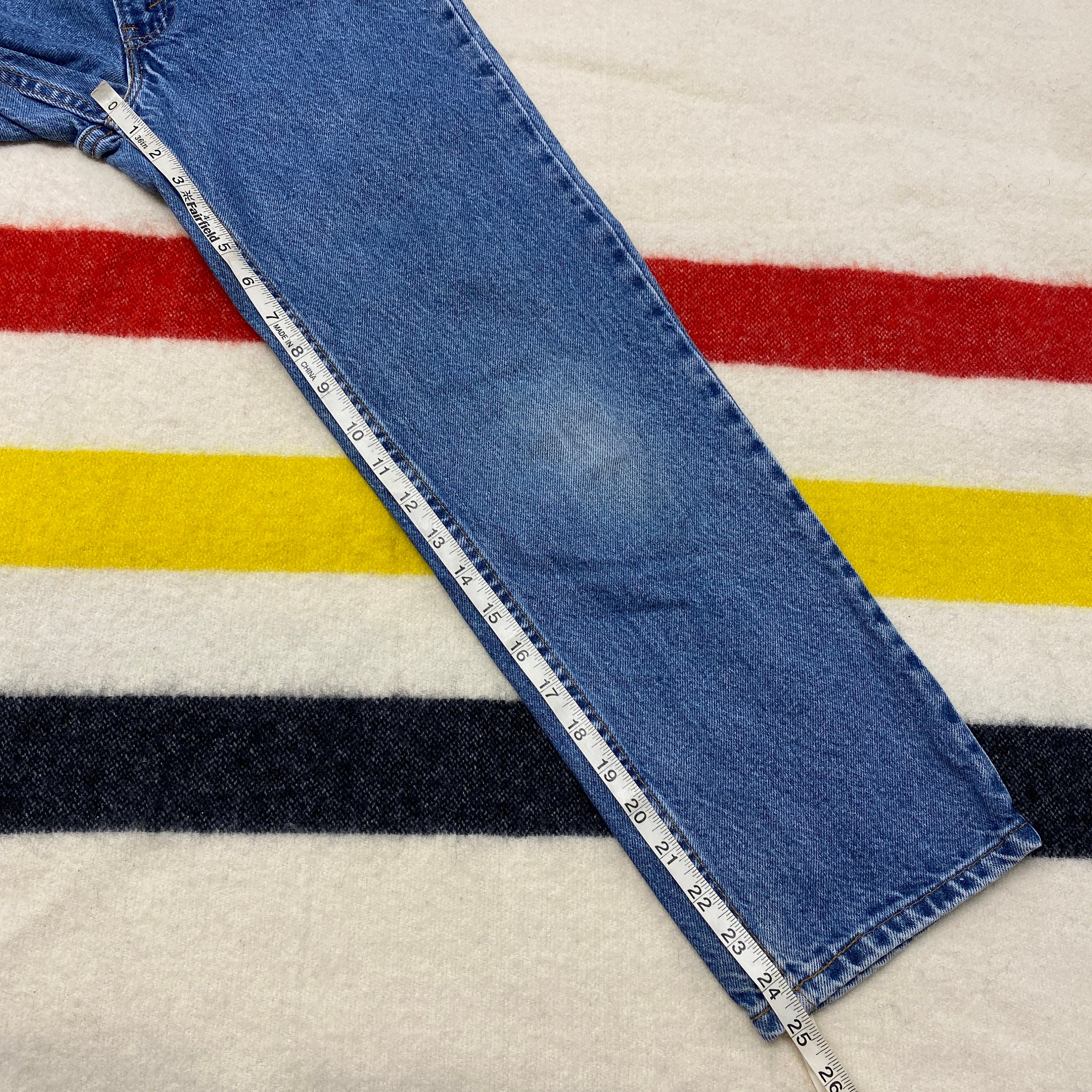 Sz 11 Vintage 90s Levi's 550 Relaxed Fit Kids Denim Jeans Made in