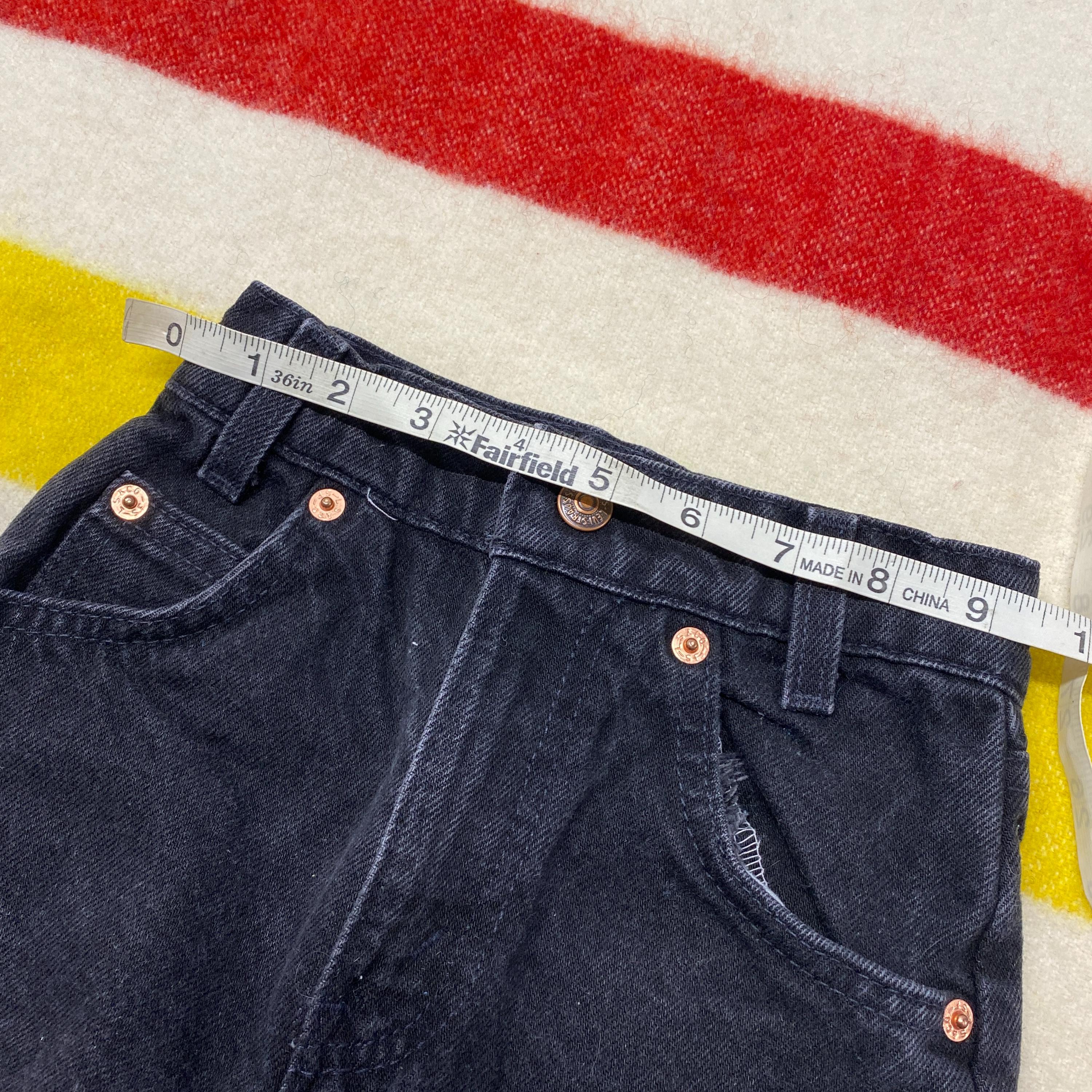 Sz 7 Slim Vintage 90s Kids Levi's 550 Relaxed Fit USA Made Jeans