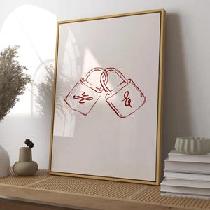 Impresión inicial de pareja personalizada, candados de amor personalizados, arte de pared, decoración minimalista romántica, regalo de aniversario para él y para ella, descarga digital