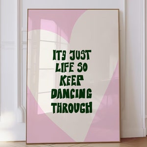 Movie Theatre Broadway Quote Print Art Poster Pink Heart Poster Art Print Modern Wall Bedroom Decor Girly Trendy Print Digital Download