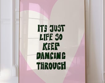 Movie Theatre Broadway Quote Print Art Poster Pink Heart Poster Art Print Modern Wall Bedroom Decor Girly Trendy Print Digital Download