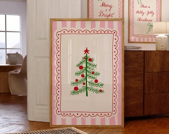コケット クリスマスツリー ポスター レトロ クリスマス ウォール