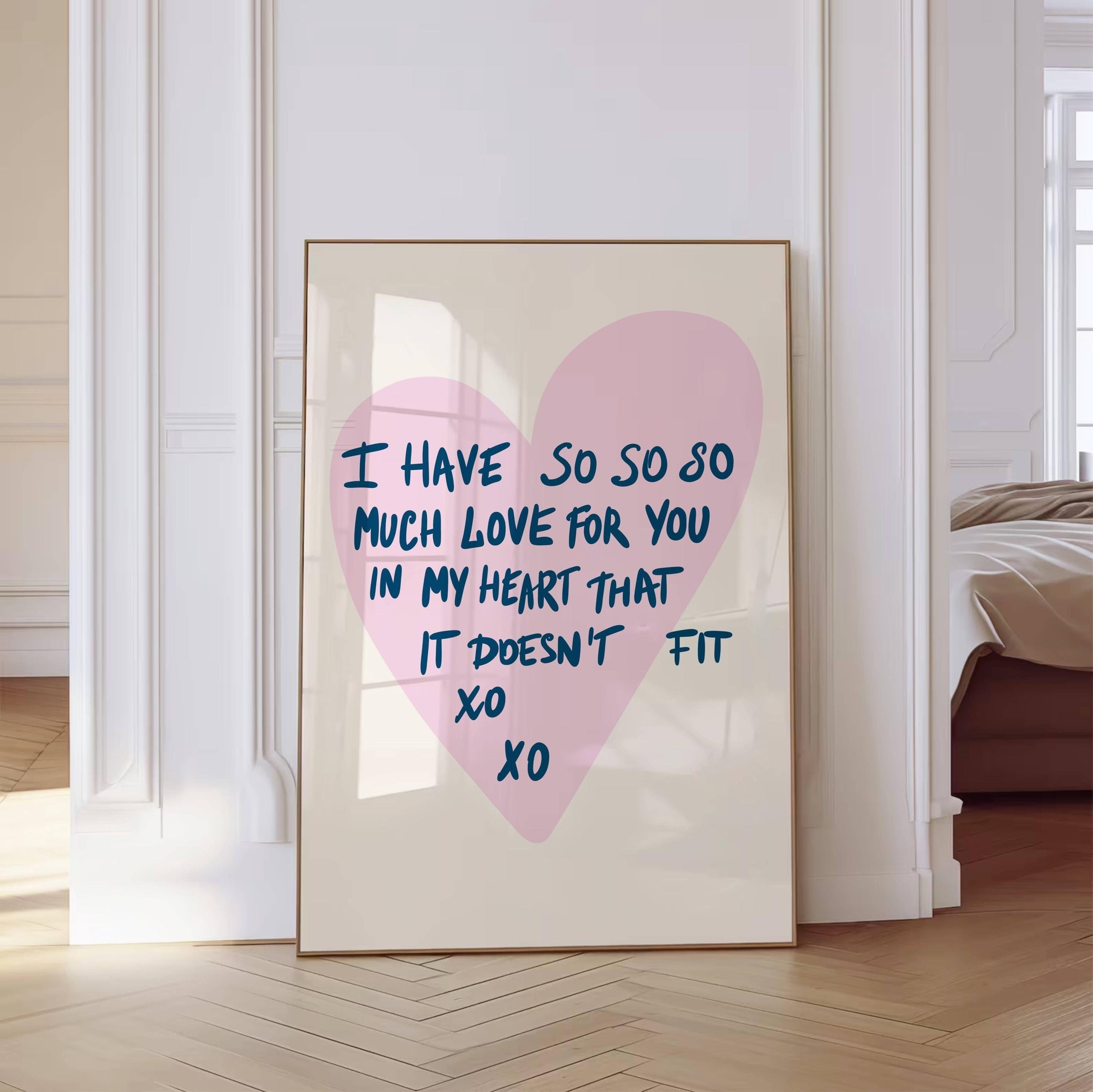 So Much Love Poster - Etsy