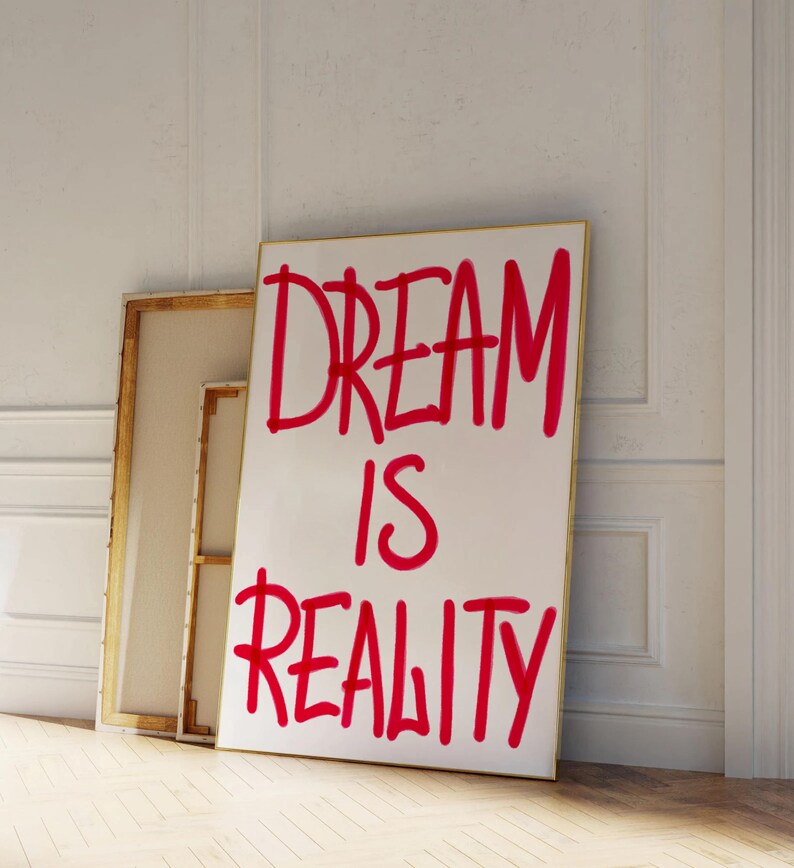 Dream is Reality Retro Wall Art Funky Art Print Trendy Wall Art Dorm