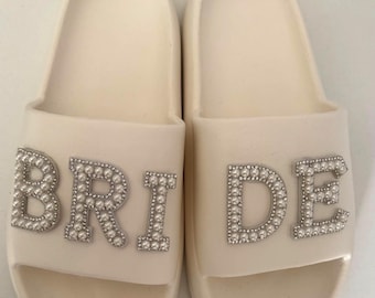 BRIDE summer sliders | hen party | hen do | abroad wedding | bride to be | flip flops | sandals