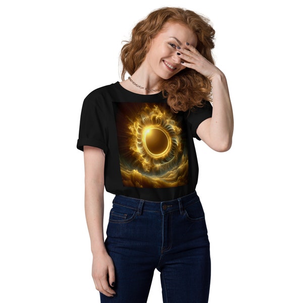 Sun, Soul, Spirit, Love, Expansiveness, Radiation, Halo, Yellow, Ring, Gold, Open, Sky, Conscious - Unisex 100% organic cotton t-shirt