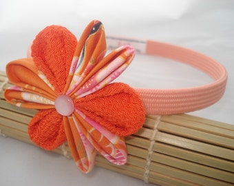 Japan Relief / Headband Chirimen Tangerine