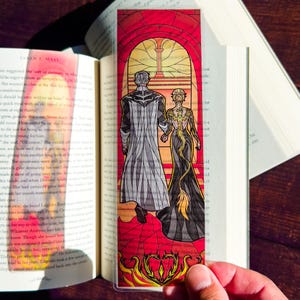 Throne of Glass Bookmark Aelin Rowan Stained Glass Bookmark (Transparent Bookmark, Fantasy Book Reader Gift)