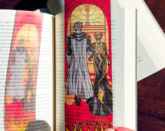 Throne of Glass Bookmark Aelin Rowan Stained Glass Bookmark (Transparent Bookmark, Fantasy Book Reader Gift)