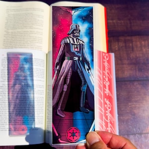Vader Stained Glass Bookmarks (Transparent Suncatcher Bookmark, Stained Glass Art, Book Lover, Fantasy Book Reader Gift)