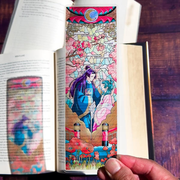 Apothecary Diaries Stained Glass Bookmarks (Transparent Bookmark, Stained Glass Art, Book Lover, Fantasy Book Reader Gift)