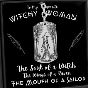 Witchy Celestial Magical Salem Hexe Tarot Keychain Geschenk für Sie Halloween Weihnachten Geburtstag ätherisch mystisch Don't mess with my vibe