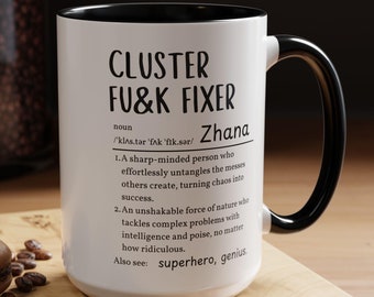 Taza de café divertida para solucionar problemas, regalo de oficina personalizado, solucionador de problemas, regalo divertido para compañeros de trabajo, taza de café con leche personalizada, taza de broma