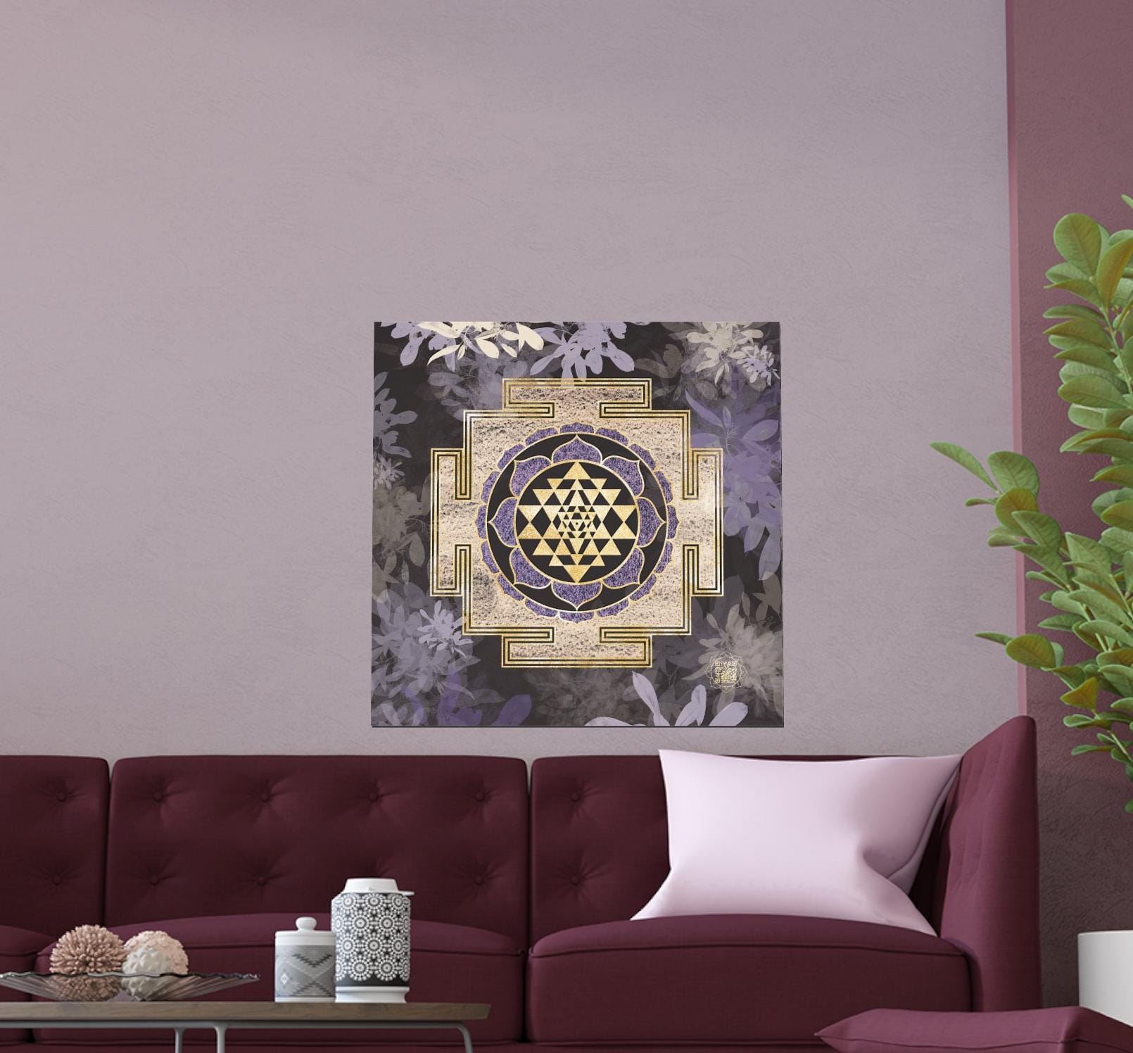 Sri Yantra Silk Poster - Etsy