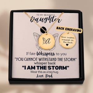 Colar delicado com nome inicial de borboleta e asa, presente para filha do pai, joias de aço inoxidável, presente, colar personalizado, natal, aniversário