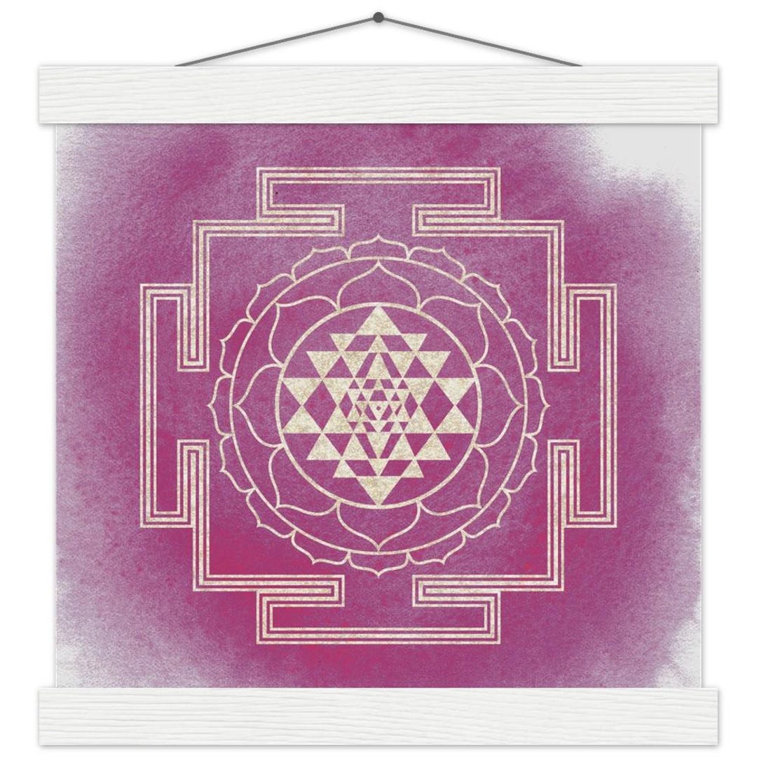 Sri Yantra Watercolor Background Poster Premium Matte Paper Wall Art ...