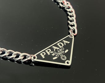 VINTAGE Prada Triangle Necklace
