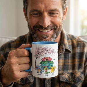Custom Dad Mug, Father's Day Gift, Personalized Mug with Kids' Names, Fandom-Inspired Coffee Mug, Family Keepsake