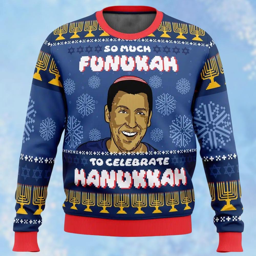 Sweatshirt Humour Hanoucca - Licorne Dab Et Message Joyeux - Cadeau Décalé Pour Les Fêtes Juives