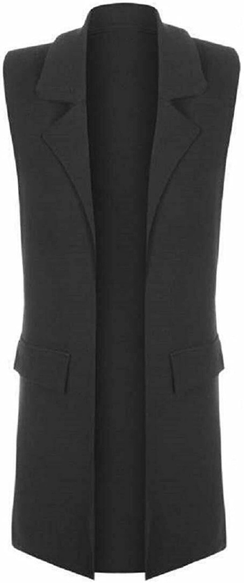 Women Longline Duster Coat Open Front With Contrast Trim Chic Layering Ready Versatile main image 0