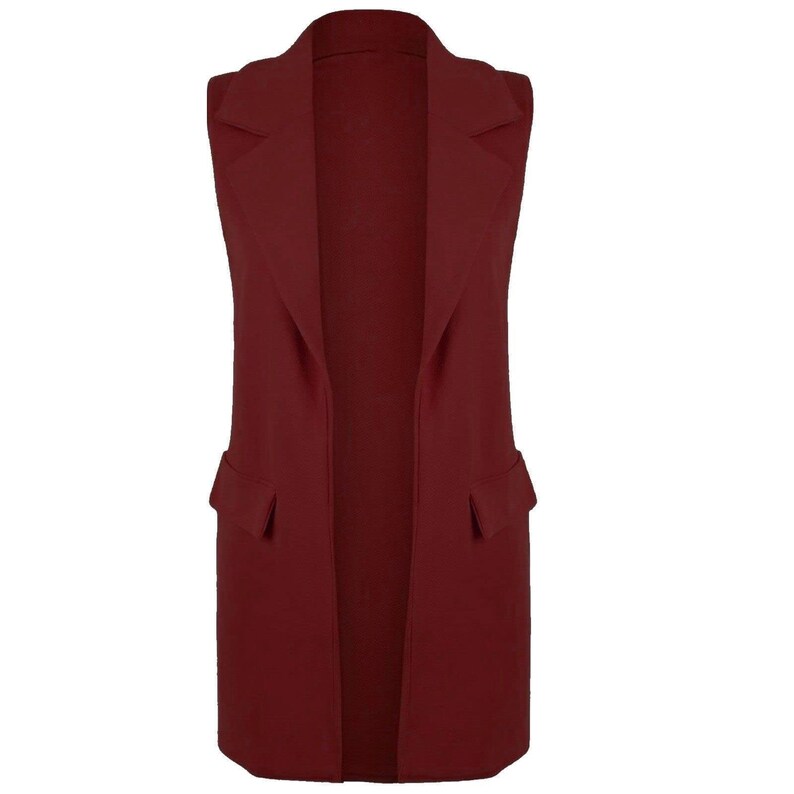 Women Longline Duster Coat Open Front With Contrast Trim Chic Layering Ready Versatile
