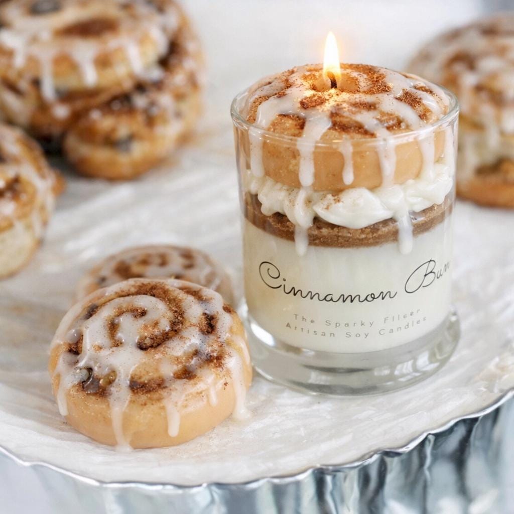 Cinnamon Bun Scented Candle or Wax Melts:bakery Fragrance  display picture 1